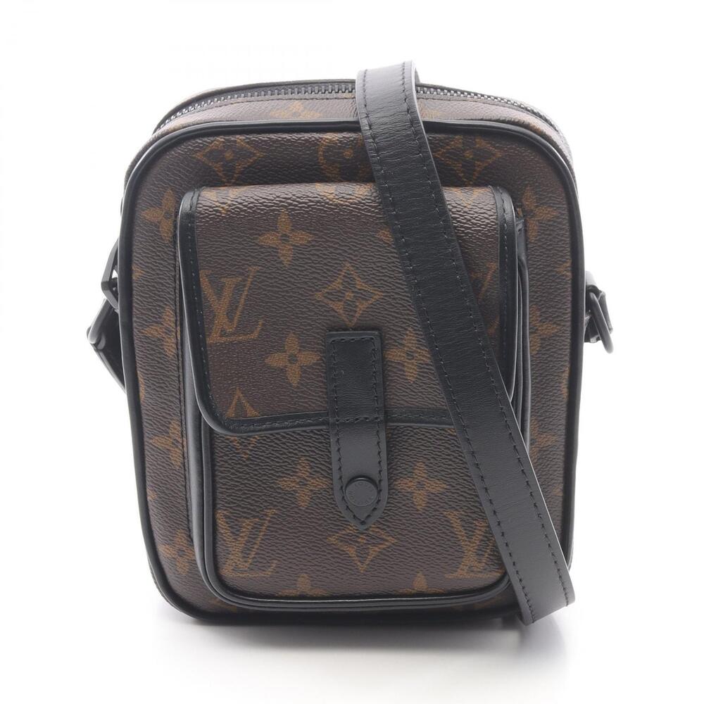 Louis Vuitton Christopher Wallet Monogram Canvas Backpack Macassar Brown Black